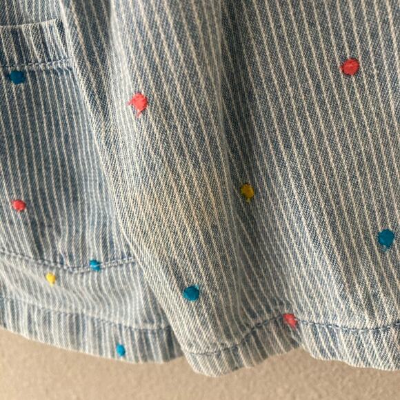 Zara Baby Embroidered Polka Dot Hooded Denim Jacket - Blue - 3/4 - Picture 6 of 10